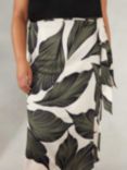 Live Unlimited Curve Palm Midi Skirt, Khaki, Khaki