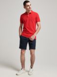 Superdry Pique Polo Shirt, Rouge Red
