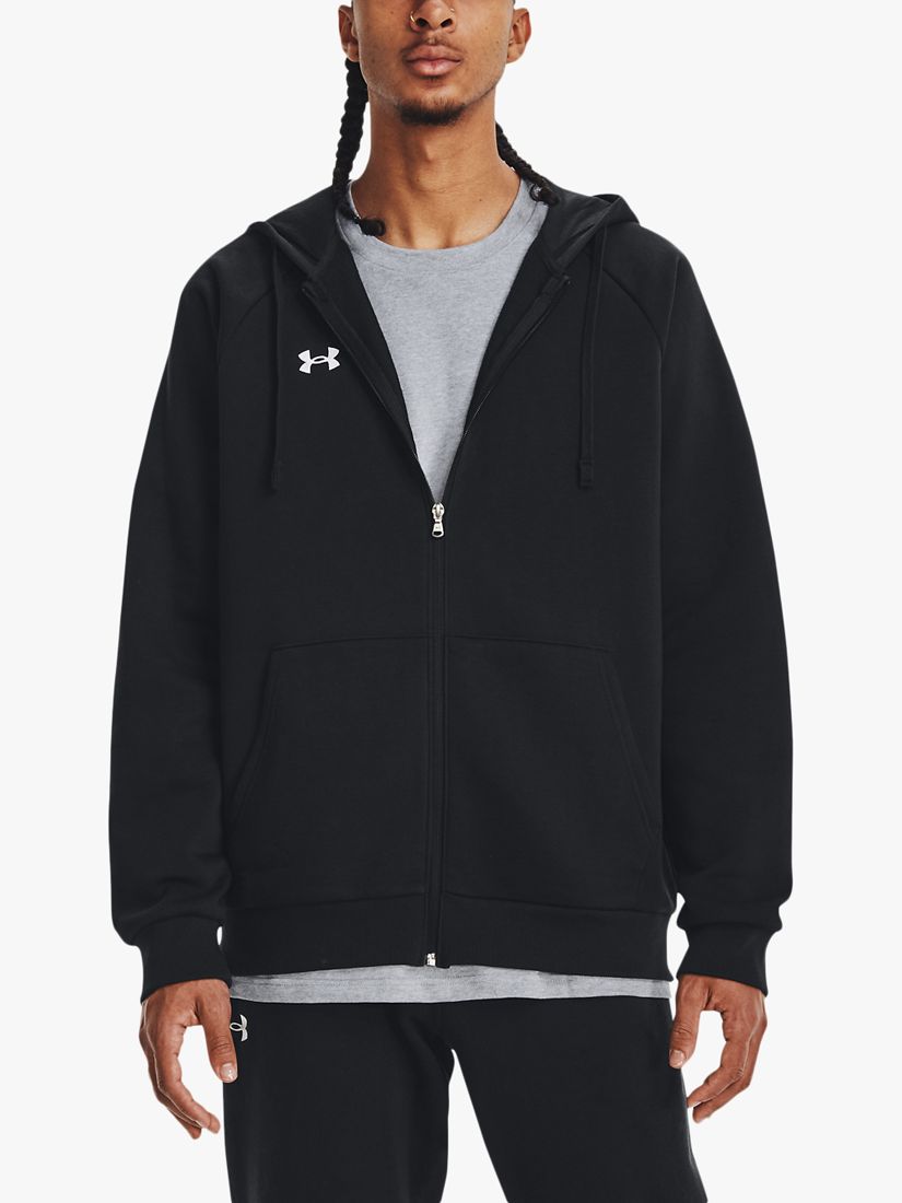 Under Armour tracksuit hooded black 1/4 zip top and bottoms reg