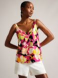 Ted Baker Thaliah Floral Print Cami Top, Bright Pink