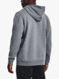 Under Armour Essential Fleece Hoodie, Gray Heather/White