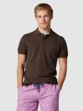 Rodd & Gunn Gunn Cotton Slim Fit Short Sleeve Polo Shirt, Walnut
