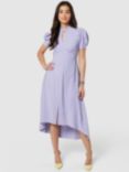 Closet London Plain Keyhole Midi Dress, Purple