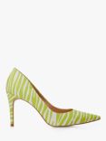 Moda in Pelle Cabaret Court Shoes, Lime Zebra, Lime Zebra