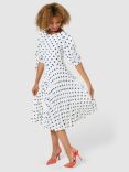 Closet London Split Sleeve Pleated A-Line Dress, Ivory