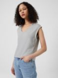 French Connection Perinne Organic Cotton T-Shirt, Light Grey Melange