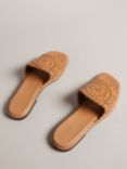 Ted Baker Clovei Slider Leather Sandals, Lt-brown