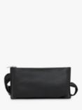 Whistles Rae Flat Leather Double Pouch Bag, Black