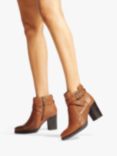 Carvela Silver 2 Leather Ankle Boots, Brown Tan