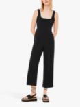 Whistles Elsie Square Neck Jumpsuit, Black