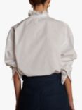 SOEUR Louise Embroidered Collar Poplin Shirt, White