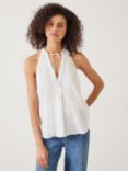 HUSH Tia Linen Blend Top, White