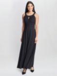 Gina Bacconi Kelsie Ruched Maxi Dress, Black