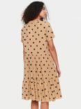Saint Tropez Eda Spot Print Tiered Shirt Dress, Tannin
