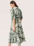 Soaked In Luxury Livinna Marble Midi Dress, Green