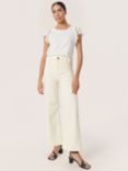 Soaked In Luxury Miara Broderie Anglaise T-Shirt, Whisper White, Whisper White