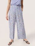 Soaked In Luxury Zaya Floral Print Trousers, Lavender/Multi