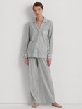 Lauren Ralph Lauren Notch Collar Long Sleeve Pyjamas, Grey