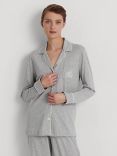 Lauren Ralph Lauren Notch Collar Long Sleeve Pyjamas, Grey
