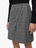 HUGO BOSS Vanata Wool Check Skirt, Grey