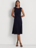 Lauren Ralph Lauren Tessanne Twist Front Jersey Dress, Lighthouse Navy