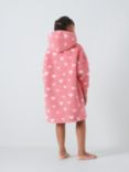 John Lewis Kids' Heart Oversized Fleece Blanket Hoodie, Pink