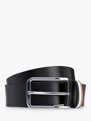 BOSS Calis Leather Belt, Black