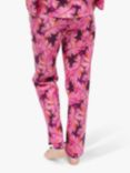 Cyberjammies Carina Palm Leaf Print Pyjama Bottoms, Magenta, Magenta