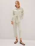 Mango Harper 1 Piece Jumpsuit, Light Beige