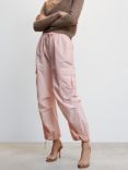 Mango Joanne Parachute Cargo Trouser, Light Pastel Pink