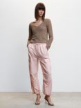 Mango Joanne Parachute Cargo Trouser, Light Pastel Pink