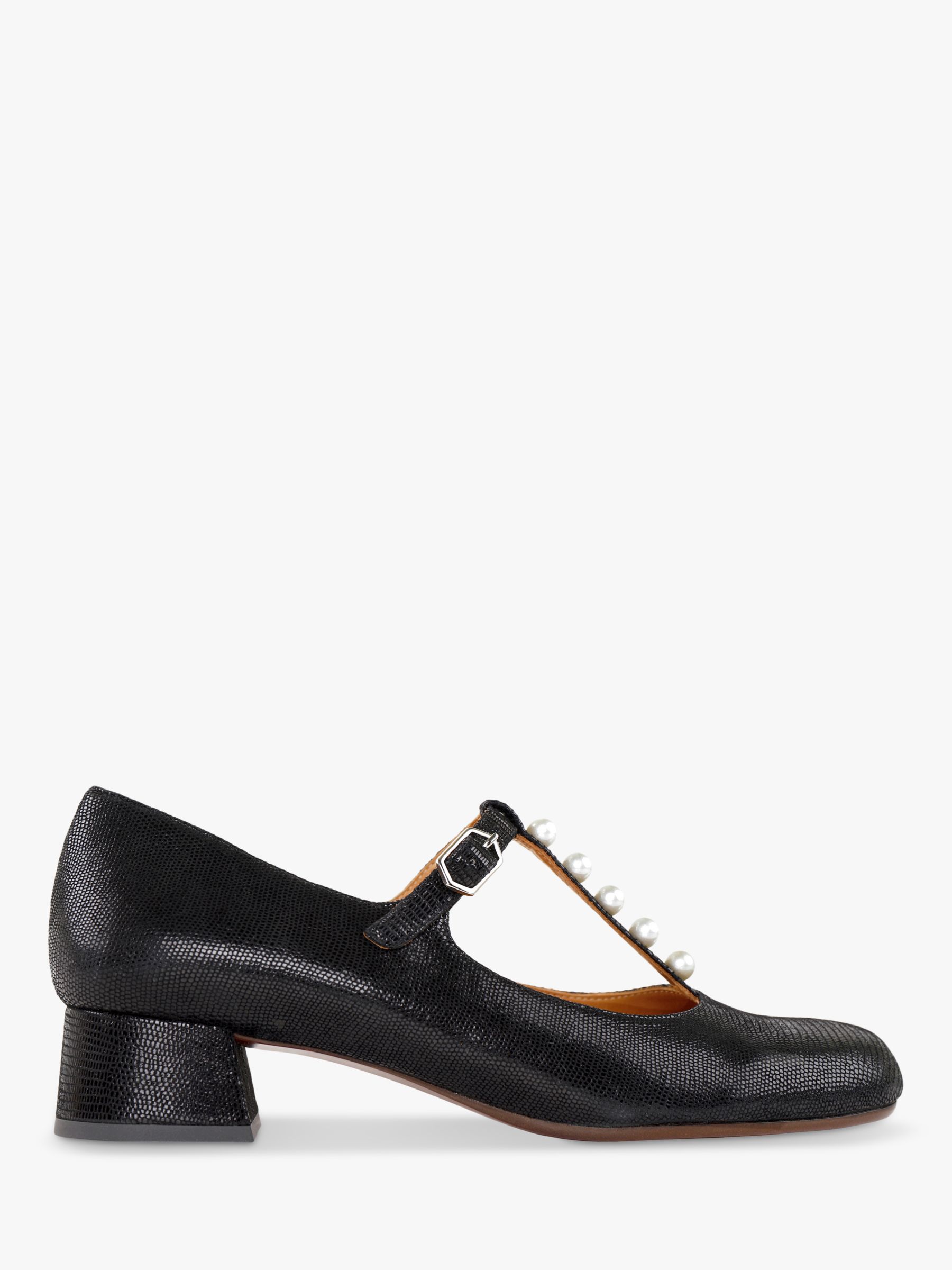 Chie Mihara Reyta Leather Mary Jane Shoes, Black/Sand