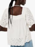 Whistles Tera Broderie Blouse, White, White