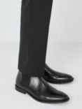 John Lewis Elsworth Leather Chelsea Boots, Black Black