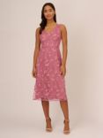 Adrianna Papell Papell Studio Floral Sequin Embroidered Dress