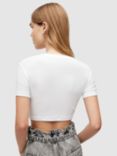 AllSaints Tina Crop Tee, Optic White