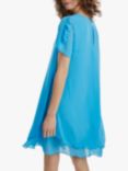 James Lakeland Short Sleeve Wave Hem Dress, Turquoise