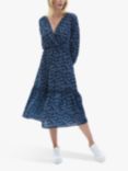 James Lakeland Tiered Midi Dress, Blue, Blue