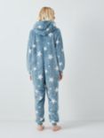 John Lewis Waffle Star Onesie, Blue/Multi