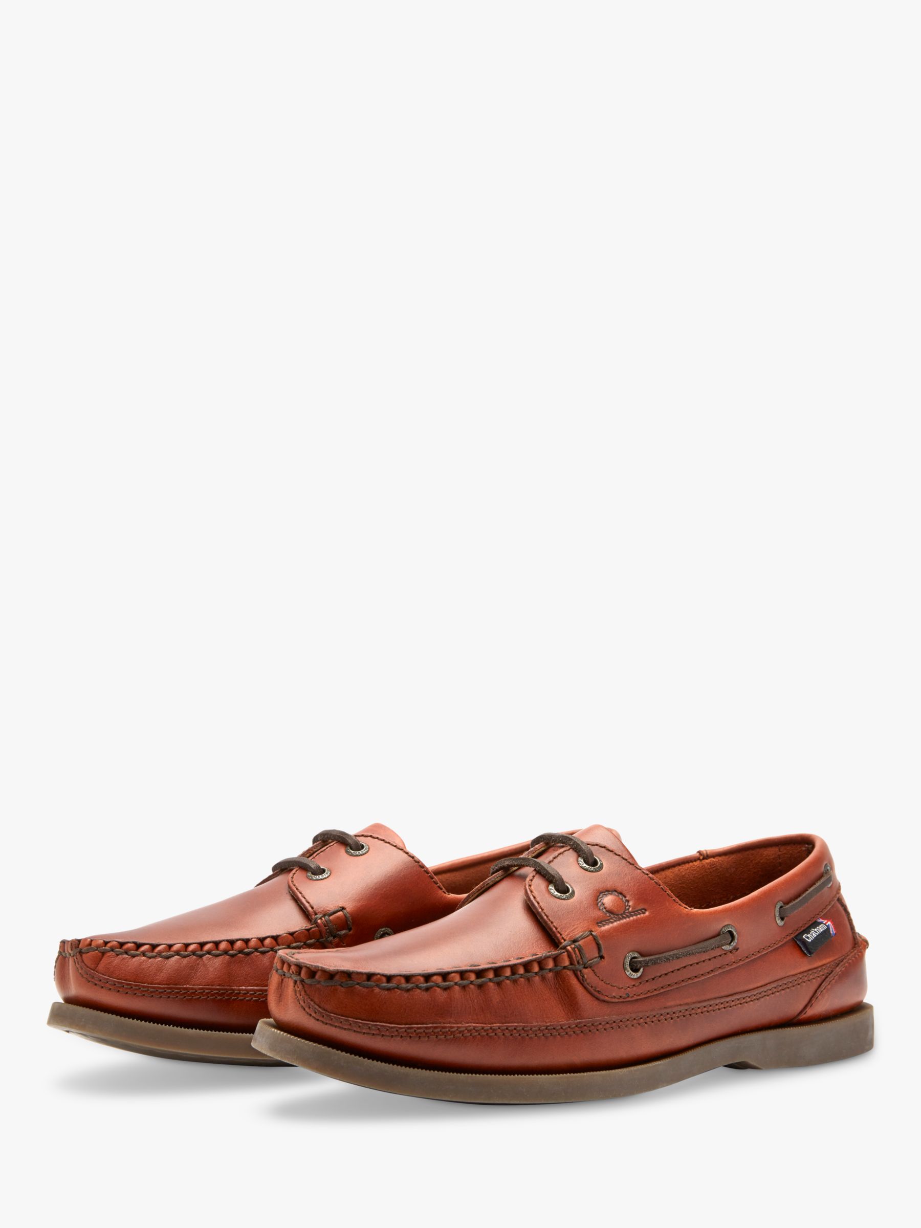 Chatham Bermuda II G2 Leather Boat Shoes, Tan at John Lewis & Partners