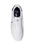 Ralph Lauren Masters Court Leather Trainers, White/Navy
