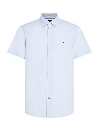 Tommy Hilfiger Big & Tall Linen Short Sleeve Shirt, Cloudy Blue