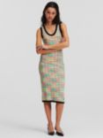 KARL LAGERFELD Boucle Knitted Midi Dress, Multi, Multi
