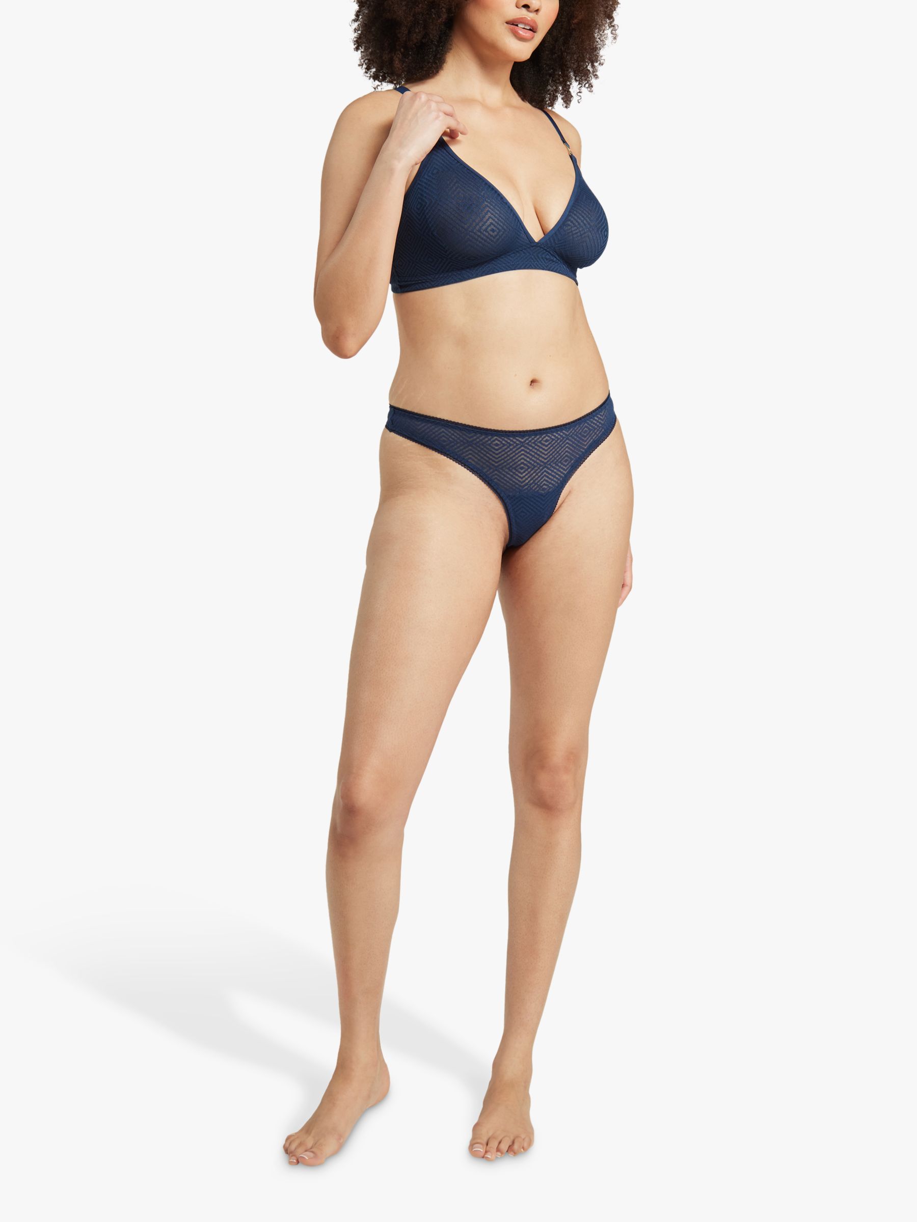 Nudea Barely There Thong, Black at John Lewis & Partners