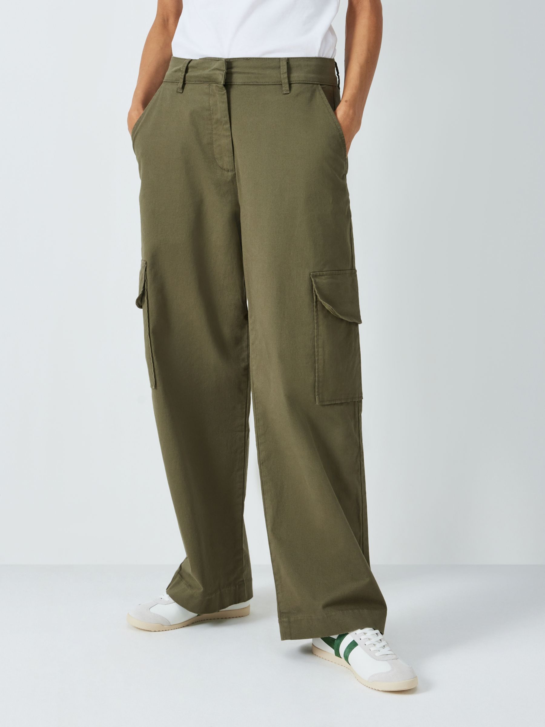 John Lewis Cargo Trousers, Khaki, 18