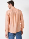 Crew Clothing Long Sleeve Linen Shirt, Light Orange