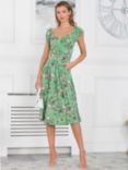 Jolie Moi Regenia Sweetheart Neck Jersey Dress, Green Floral