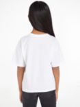 Calvin Klein Jeans Kids' Cotton Mono Logo T-Shirt, Bright White