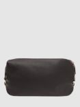 Reiss Cole Leather Wash Bag, Chocolate