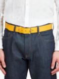 Simon Carter Leather Jeans Belt, Yellow